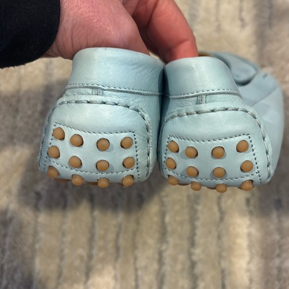 M. Gemi Light Blue Leather Loafers - Picture 5 of 7